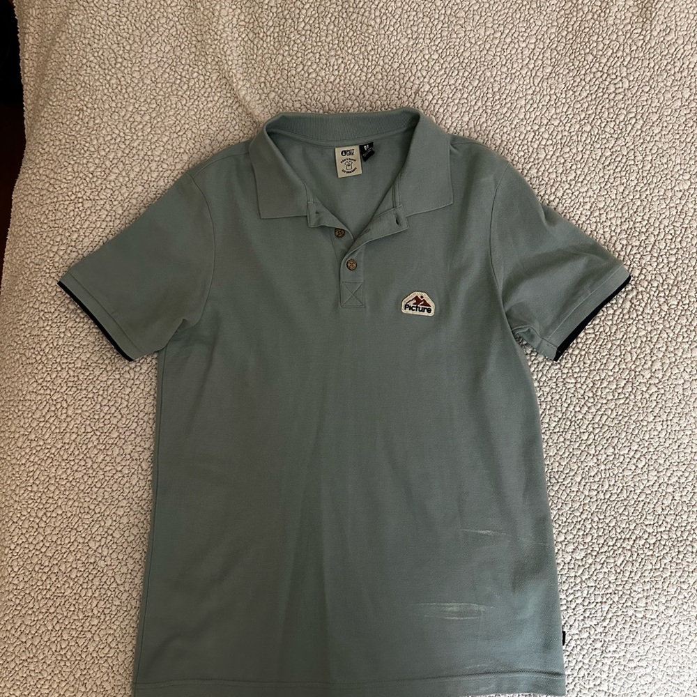 Light blue Picture Organic Clothing polo, M, good used condition